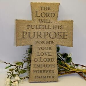 The Lord Will Fulfill His Promises Decorative Cross Stone Like Zondervan